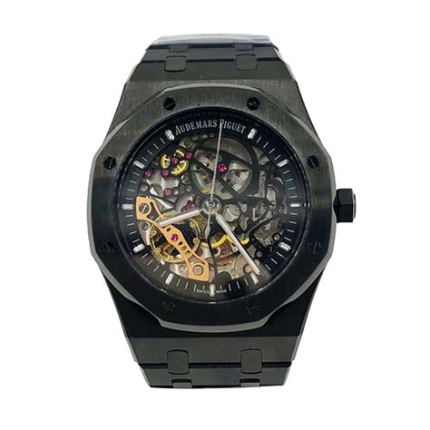 audemars piguet skeleton black chrono|audemars piguet skeleton diamond.